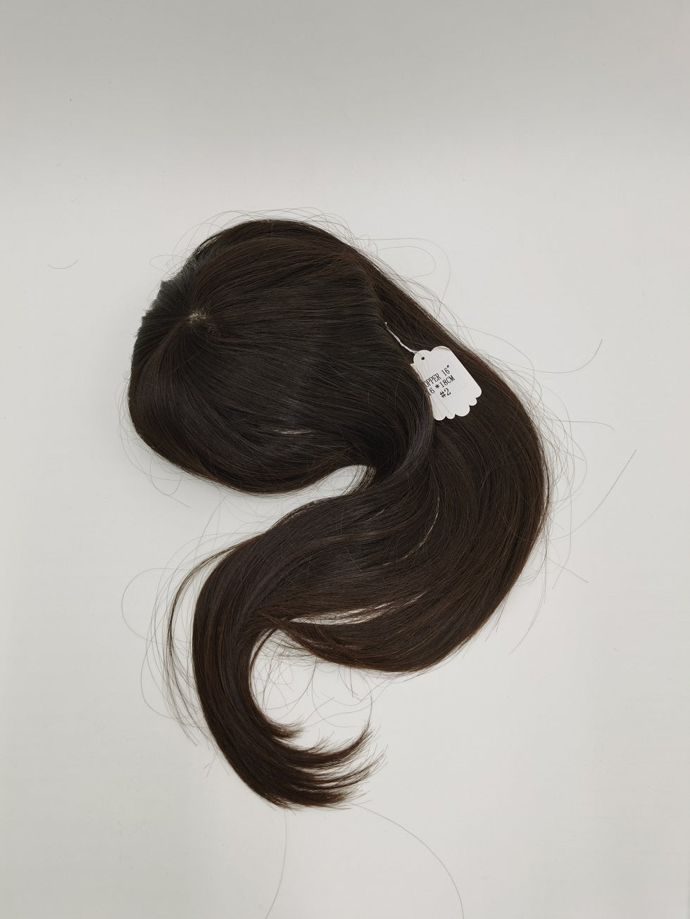 ~#2~ Remy human hair stock Silk Topper unit with clips