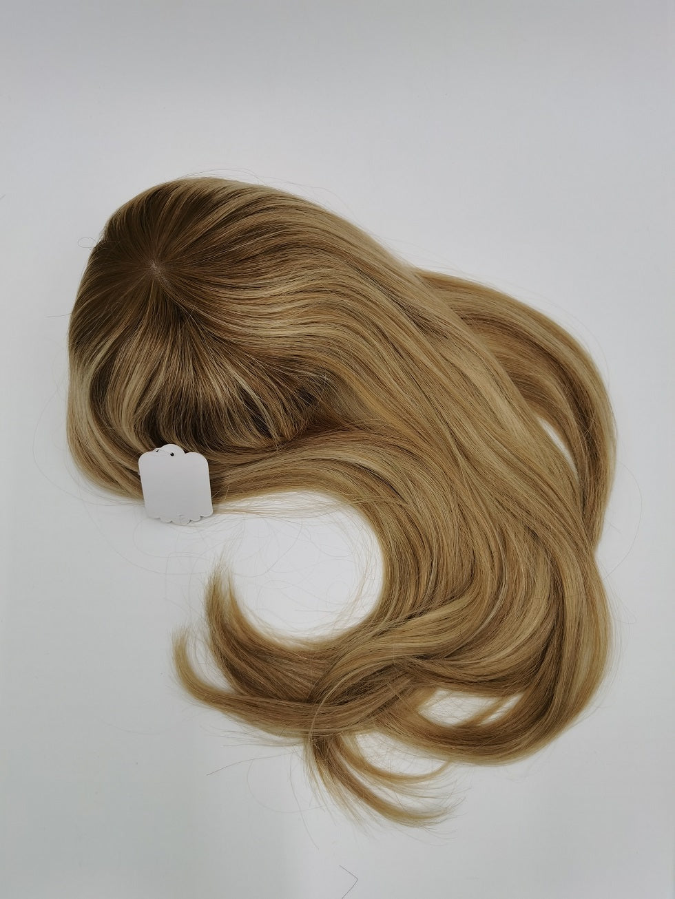 ~Paris~ Remy human hair stock Silk Topper unit with clips