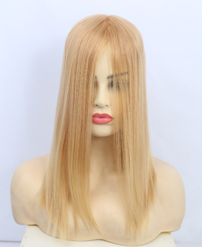 Remy hair Mono Hair Topper for Caucasian Ladies